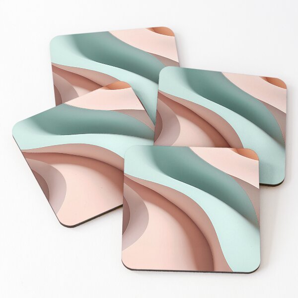 Item preview, Aesthetic Pastel Flow Modern Desk Mat Design designed and sold by CuteSlothWorld.