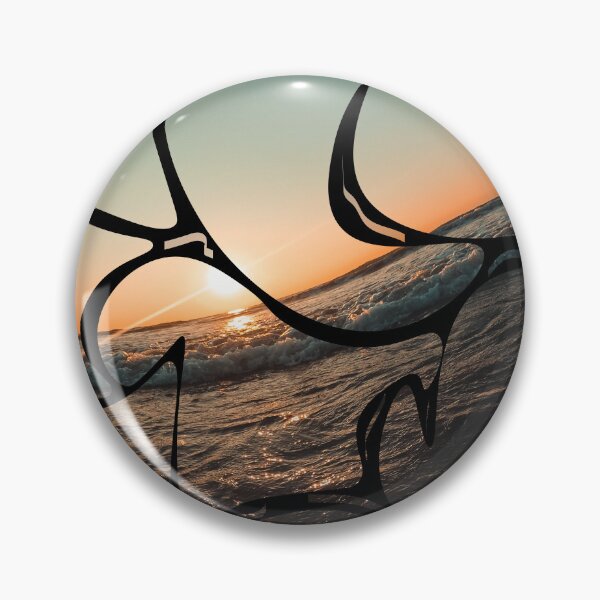Item preview, Ocean Wave View Blended Photo Illustration – Sunset Beach Abstract Art Print designed and sold by MoonHoneybyImani.