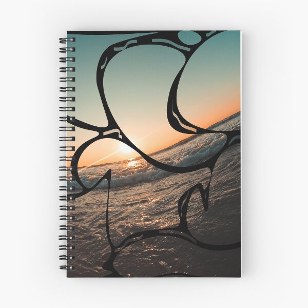 Item preview, Ocean Wave View Blended Photo Illustration – Sunset Beach Abstract Art Print designed and sold by MoonHoneybyImani.