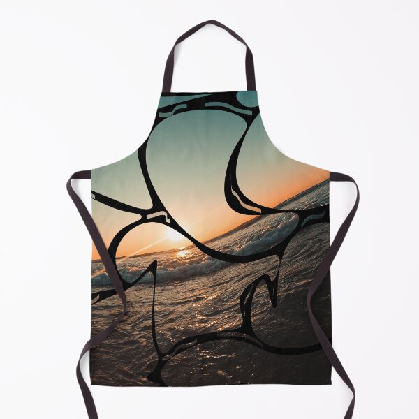 Item preview, Ocean Wave View Blended Photo Illustration – Sunset Beach Abstract Art Print designed and sold by MoonHoneybyImani.