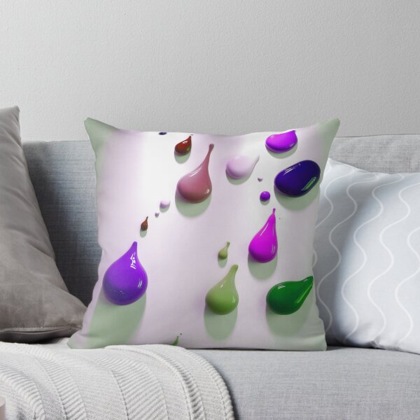 Aperçu de l'œuvre Modern Abstract Scattered Violet and Olive Green Paint créée et vendue par Ingorgia Studio.