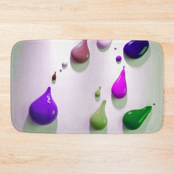 Item preview, 3D Glossy Paint Drips - Scattered Violet and Olive Green designed and sold by Ingorgia Studio.