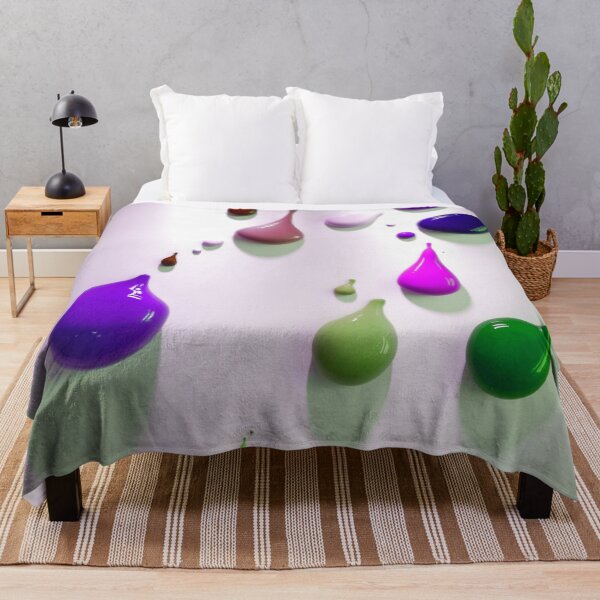 Item preview, 3D Glossy Paint Drips - Scattered Violet and Olive Green designed and sold by Ingorgia Studio.