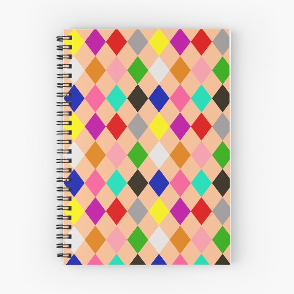 Item preview,  Multicolored Harlequin Diamonds Pattern Design - Orange  designed and sold by PatternTitan.