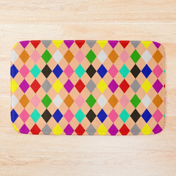 Item preview,  Multicolored Harlequin Diamonds Pattern Design - Orange  designed and sold by PatternTitan.