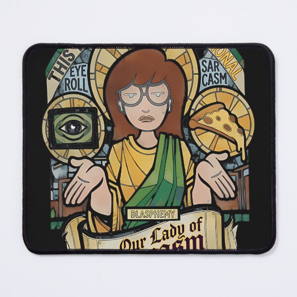 Artikelvorschau, Lady Sarcasm Stained Glass Parody Art entworfen und verkauft von pinkdreamarty.