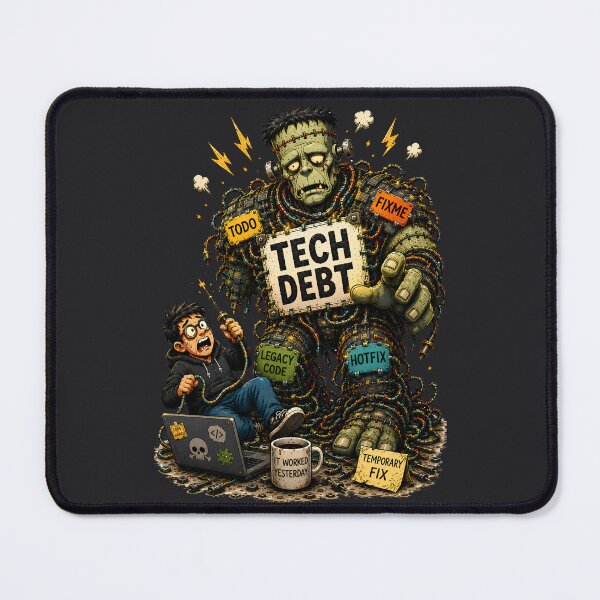 Item preview, Tech Debt Frankenstein Monster Funny Programmer Coding Design designed and sold by PXEpic.