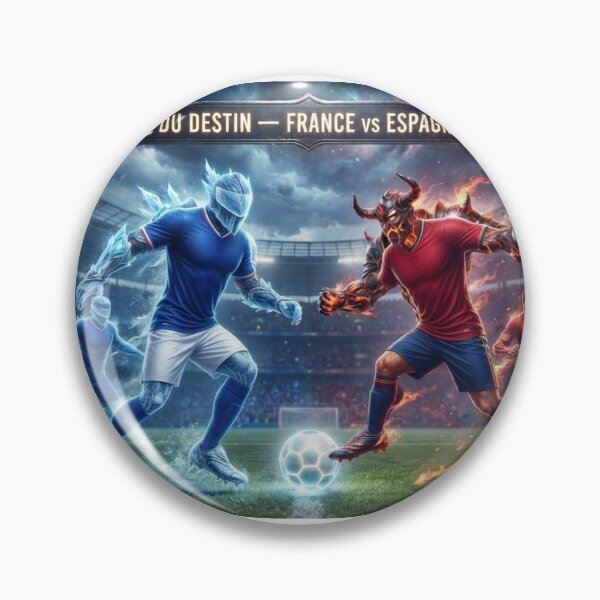 Item preview, World Cup 2026 France Spain Ice Fire Warriors Football Art designed and sold by VikrantCreative.