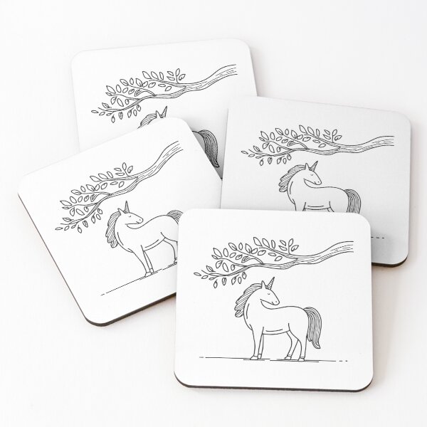 Item preview, A unicorn positioned under a branch that low to the ground designed and sold by rasagamastore.