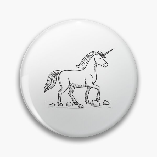 Item preview, A unicorn stepping across a group of uneven stones designed and sold by rasagamastore.