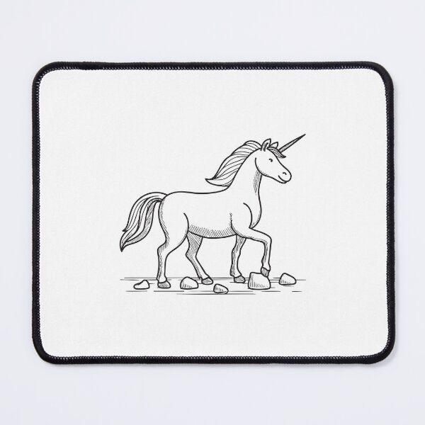 Item preview, A unicorn stepping across a group of uneven stones designed and sold by rasagamastore.