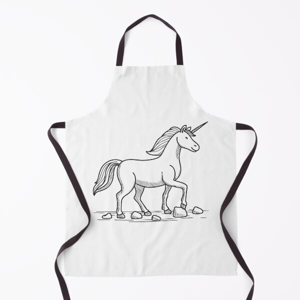 Item preview, A unicorn stepping across a group of uneven stones designed and sold by rasagamastore.