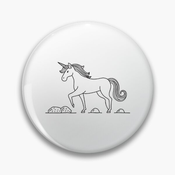 Item preview, A unicorn treading lightly over loose stones in a patch designed and sold by rasagamastore.