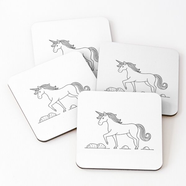 Item preview, A unicorn treading lightly over loose stones in a patch designed and sold by rasagamastore.
