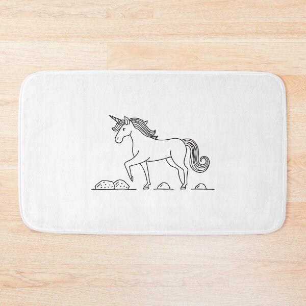 Item preview, A unicorn treading lightly over loose stones in a patch designed and sold by rasagamastore.