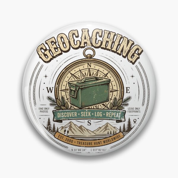 Item preview, Geocaching Discover Seek Log Repeat Cache Tresure Hunting designed and sold by Neurospicy Trolls.