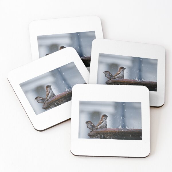 Item preview, Sparrows Bathing in a Fountain designed and sold by ruffinathisarts.