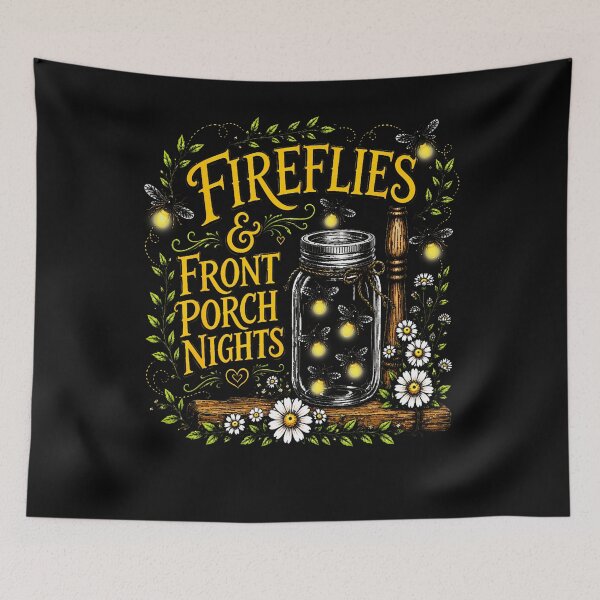 Item preview, Fireflies And Front Porch Nights Rustic Floral Lover Vintage designed and sold by Mdcazeem.