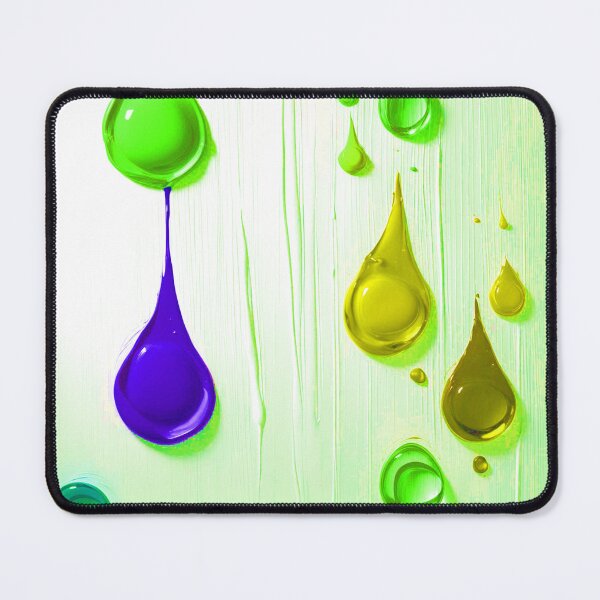 Item preview, 3D Glossy Paint Drips - Vibrant Green Purple and Yellow designed and sold by Ingorgia Studio.