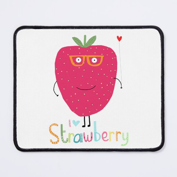 Item preview, Funny Strawberry With Glasses Holding A Heart By Artist Carla Daly designed and sold by Carla Daly.