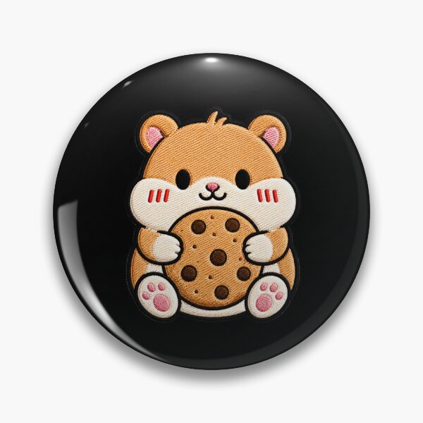 Item preview, Fluffy Hamster Holding Cookie designed and sold by ColorSplash123.