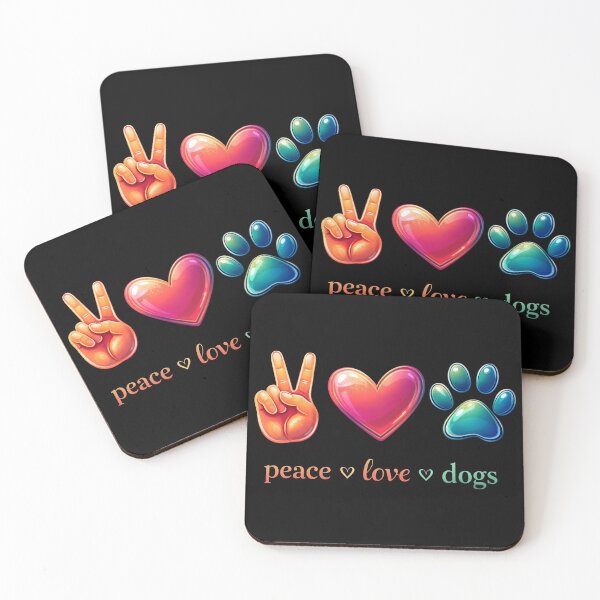 Item preview, Peace Love Dogs – Puppy Paw Dog Lover Design designed and sold by OlyvieArt.
