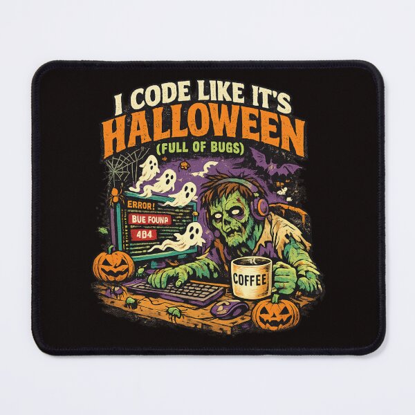 Item preview, I Code Like It's Halloween designed and sold by FrameFlow.