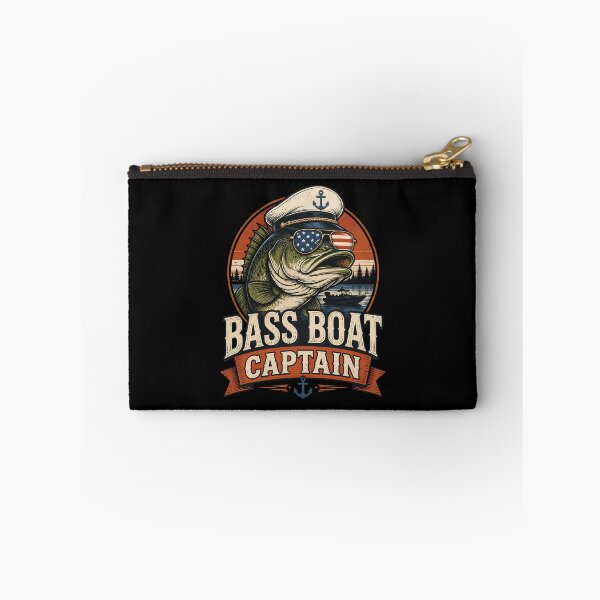 Item preview, Funny Bass Boat Captain Patriotic American Flag Fishing designed and sold by OlakunleOloroz.