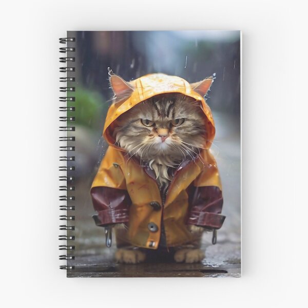 Item preview, Cat with rain coat designed and sold by M-Y-A-R-T-.