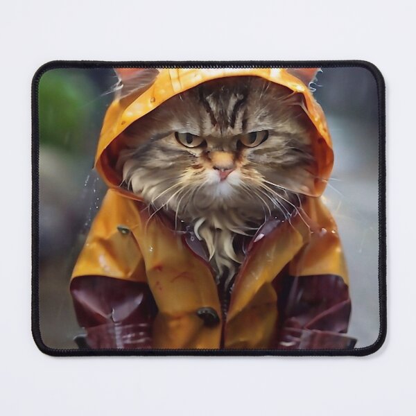 Item preview, Cat with rain coat designed and sold by M-Y-A-R-T-.