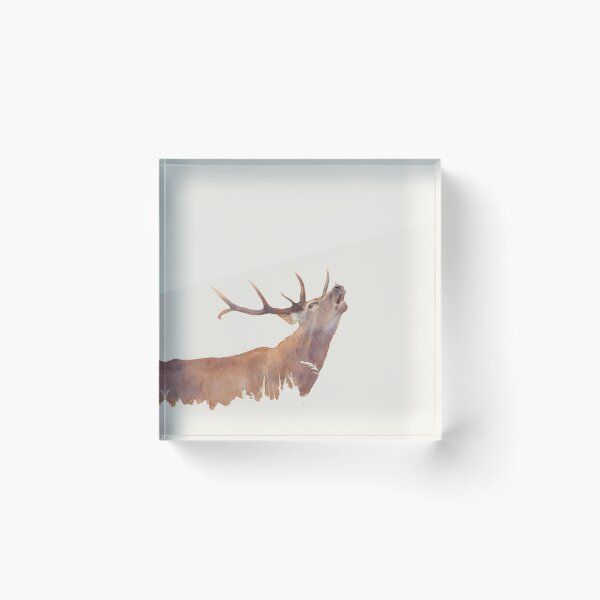 Item preview, Watercolor Bugling Elk Silhouette – Majestic Wildlife Art designed and sold by BLUESKY11a.