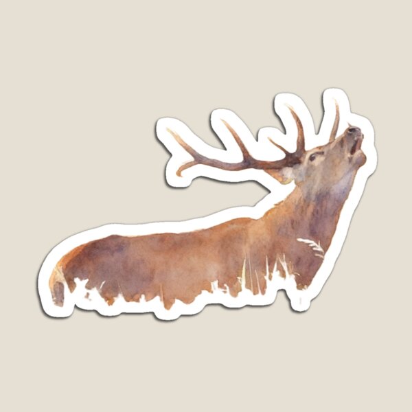 Item preview, Watercolor Bugling Elk Silhouette – Majestic Wildlife Art designed and sold by BLUESKY11a.