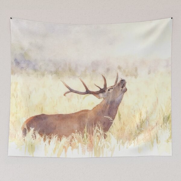 Item preview, Watercolor Bugling Elk Silhouette – Majestic Wildlife Art designed and sold by BLUESKY11a.