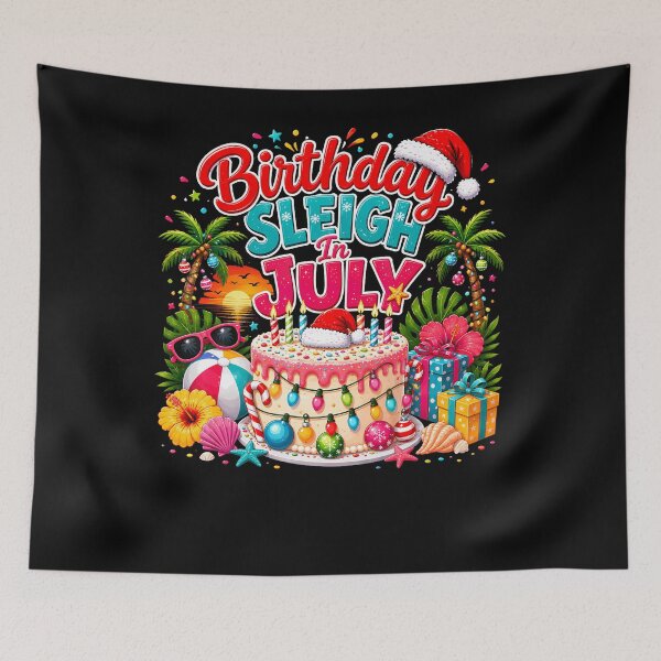Item preview, Birthday Sleigh In July Christmas In July Fun Birthday Party designed and sold by Mdcazeem.