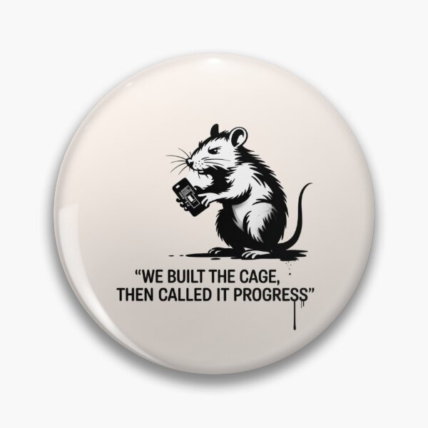 Item preview, BANKSY RAT - WE BUILT THE CAGE, THEN CALLED IT PROGRESS designed and sold by 123ks.
