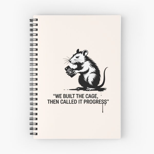 Item preview, BANKSY RAT - WE BUILT THE CAGE, THEN CALLED IT PROGRESS designed and sold by 123ks.