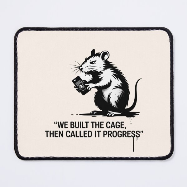 Item preview, BANKSY RAT - WE BUILT THE CAGE, THEN CALLED IT PROGRESS designed and sold by 123ks.