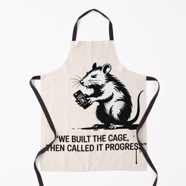 Item preview, BANKSY RAT - WE BUILT THE CAGE, THEN CALLED IT PROGRESS designed and sold by 123ks.