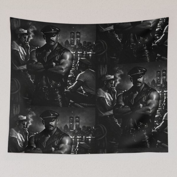 Item preview, 1970's Hudson River Leather Daddy Cruise New York Hyperrealism Series Gay Art designed and sold by ItsAKinkThing.