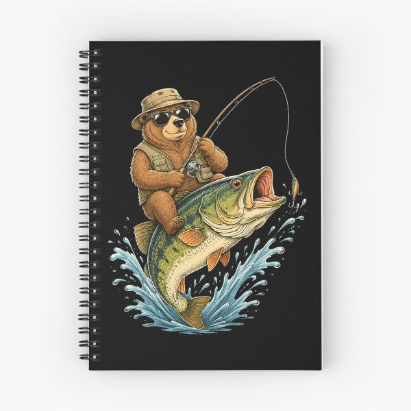 Item preview, Funny Bear Riding Bass Fish designed and sold by OlakunleOloroz.