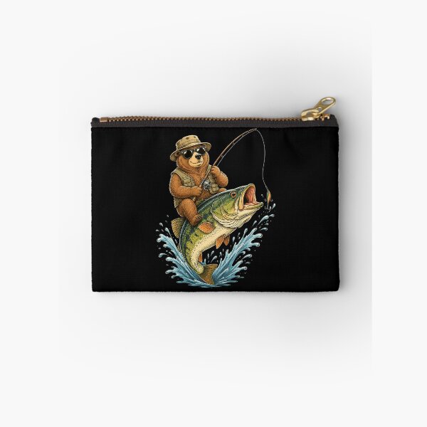 Item preview, Funny Bear Riding Bass Fish designed and sold by OlakunleOloroz.
