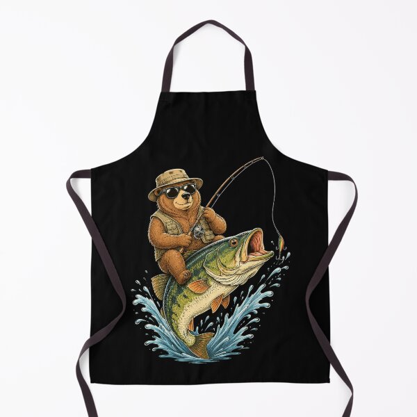 Item preview, Funny Bear Riding Bass Fish designed and sold by OlakunleOloroz.