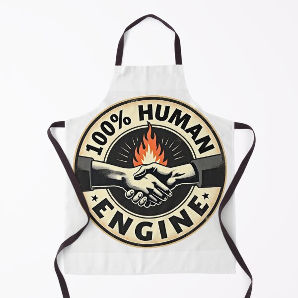 Item preview, 100 Percent Human Engine Retro Badge designed and sold by FlippoStories.