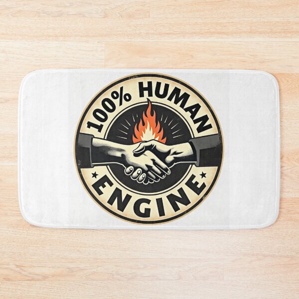 Item preview, 100 Percent Human Engine Retro Badge designed and sold by FlippoStories.