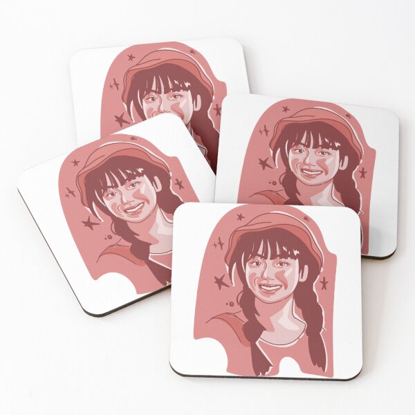 Item preview, Happy Smiling Girl Red Monochrome Art designed and sold by fiowart.