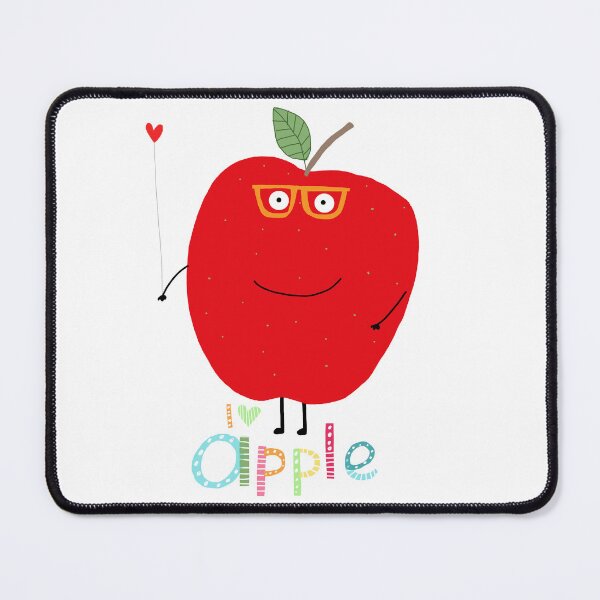 Item preview, Funny Apple With Glasses Holding A Heart By Artist Carla Daly designed and sold by Carla Daly.