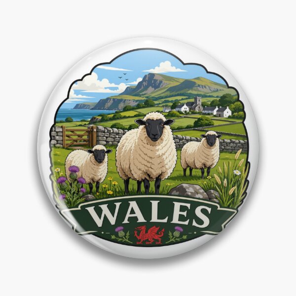 Item preview, Wales - Sheep Welsh Countryside designed and sold by Myra365Art.