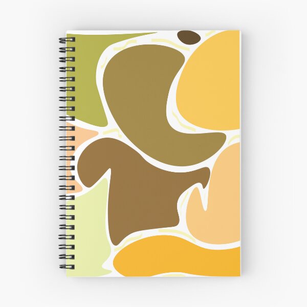Item preview, Blended Abstract Shapes Illustration – Bright Earth Tone Color Block Wall Art (White Background) designed and sold by MoonHoneybyImani.