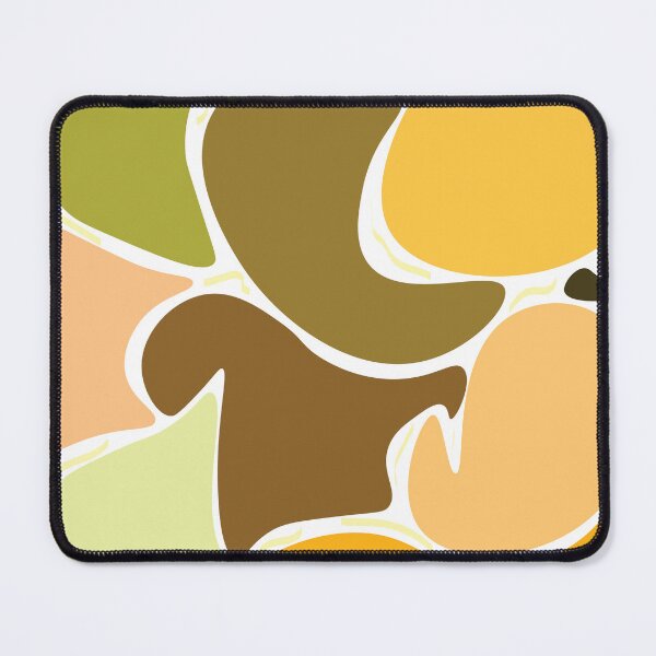 Item preview, Blended Abstract Shapes Illustration – Bright Earth Tone Color Block Wall Art (White Background) designed and sold by MoonHoneybyImani.