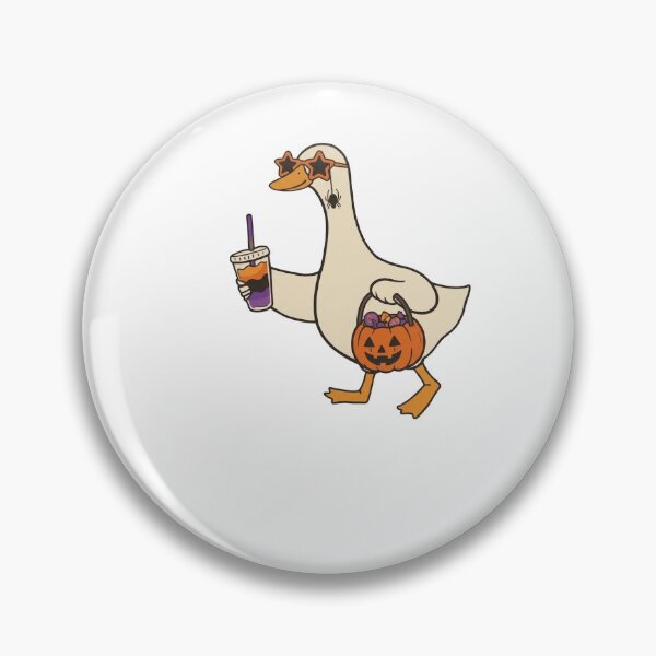 Item preview, Cute Spooky Goose Holding Coffee Halloween  designed and sold by ArtCreations79.